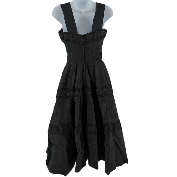 Vintage Gigi Young Black Taffeta Party Dress | 1950s | Drop Waist - Picture 2 of 6